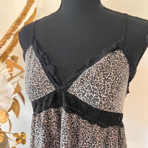 Vintage Victoria Secret Lingerie Cheetah Leopard Lace Babydoll Cami Top S/M - Picture 4 of 9